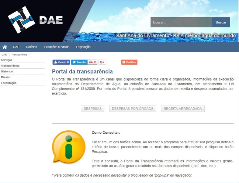 em-fase-de-testes-dae-disponibiliza-portal-da-transparencia-em-seu-site